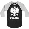 poland polska polish football flag new 3/4 Sleeve Shirt