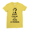 keep calm and hug a panda Ladies Fitted T-Shirt