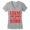 legends are born in october vintage Women's V-Neck T-Shirt