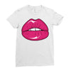 lips shiny Ladies Fitted T-Shirt