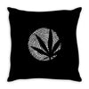 cannabis fingerprinting (white) Throw Pillow