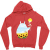 totoro sunflower Zipper Hoodie