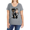 pulp fiction caricature ideal birthday gift present Ladies Curvy T-Shirt