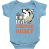 This Girl Loves Siberian Husky Baby Onesie