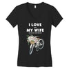 i love when my wife lets me buy another bike Women's V-Neck T-Shirt