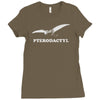 pterodactyl dinosaur Ladies Fitted T-Shirt