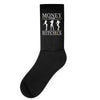 money over bitches graphic Socks