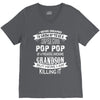 Super Cool Pop Pop Of A Freaking Awesome Grandson V-Neck Tee