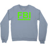mens fbi print casual slim Crewneck Sweatshirt
