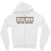 real men hunt for their food father's day hunting fishing funny Zipper Hoodie