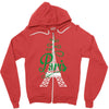 paris script eiffel tower french france Zipper Hoodie