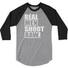real men shoot raw 3/4 Sleeve Shirt