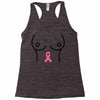 breast with pink ribbon Racerback Tank
