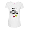bears beets battlestar galactica Maternity Scoop Neck T-shirt