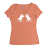 trex i love you this much Women's Triblend Scoop T-shirt