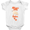 Sleeps With Golden Baby Onesie