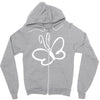 butterfly sticker vinyl Zipper Hoodie