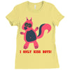 i only kiss boys Ladies Fitted T-Shirt