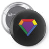 Rainbow LGBT Diamond Pin-back button