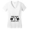 This Baby is Almost Out Women's V-Neck T-Shirt