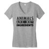 Animals Are Not Ingredients Women's V-Neck T-Shirt