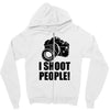 i shoot people t shirt funny photographer tee camera photography digit Zipper Hoodie