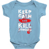 Keep Calm And Kill Zombies Baby Bodysuit