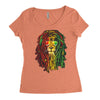 new! men's rasta vibe lion Women's Triblend Scoop T-shirt