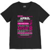 quens are born in april V-Neck Tee