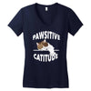 pawsitive catitude Women's V-Neck T-Shirt
