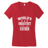 worlds greatest farter funny fathers day new men t shirt w10 Women's V-Neck T-Shirt