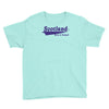 scotland born and raised retro white &amp; navy international country Youth Tee