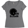 promo football Women's Triblend Scoop T-shirt