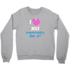 i love july especially the 4th Crewneck Sweatshirt