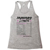 January Girl Facts Aquarius Racerback Tank