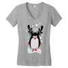 christmas penguin Women's V-Neck T-Shirt