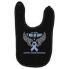 my hero is now my angel stomach cancer awareness Baby Bibs
