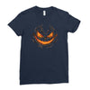 pumpkin face Ladies Fitted T-Shirt