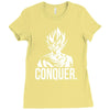 conquer   super saiyan goku Ladies Fitted T-Shirt