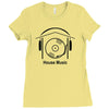 house music Ladies Fitted T-Shirt