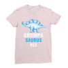 grumpa saurus rex Ladies Fitted T-Shirt