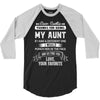 Dear Auntie, Thanks For Being My Aunt 3/4 Sleeve Shirt