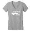 legend since 1977, funny Women's V-Neck T-Shirt