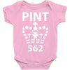 british pint funny Baby Onesie
