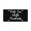 kale'em with kindness pocket License Plate