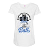 Some Girls Love Diamonds This Girl Loves Balls Maternity Scoop Neck T-shirt