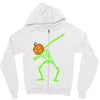 pumpkin skeleton dabbing Zipper Hoodie