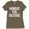 monday you bastard Ladies Fitted T-Shirt