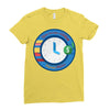 clock Ladies Fitted T-Shirt