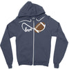 football infinity love Zipper Hoodie